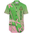 GetteeStore Clothing - AKA Letters Pattern Short Sleeve Shirt A35