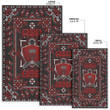 Africa Zone Area Rug - Omega Xi Omega Military Fraternity Vintage Paisley Pattern A31