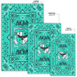Africa Zone Area Rug - Delta Omicron Alpha Military Sorority Vintage Paisley Pattern A31