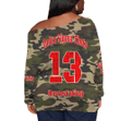 (Custom) Delta Sigma Theta Camouflage Offshoulder Sweaters Oversize A31