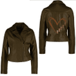 Africa Zone Clothing - Melanin Heart Fist Black History African BLM Juneteenth Women's Leather Jacket A35