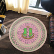 Greeklife Home Set - Alpha Kappa Alpha Sorority Mandala Pattern Round Carpet A31