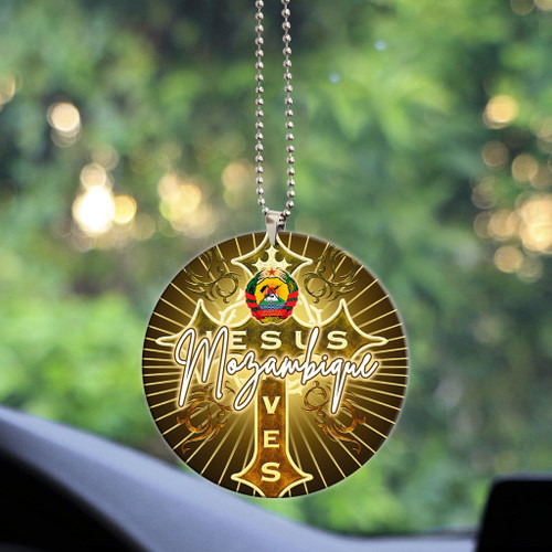 Mozambique Acrylic Car Ornament - Jesus Saves Religion God Christ Cross Faith A7