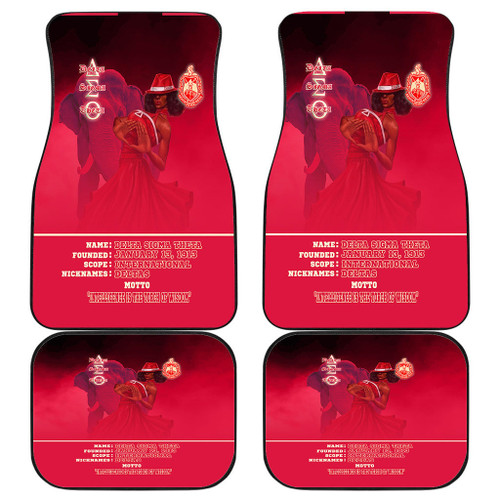 Africa Zone Front And Back Car Mats - Delta Sigma Theta Motto Front And Back Car Mats A35