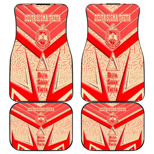 Africa Zone Front And Back Car Mats - Delta Sigma Theta Sporty Style Front And Back Car Mats A35