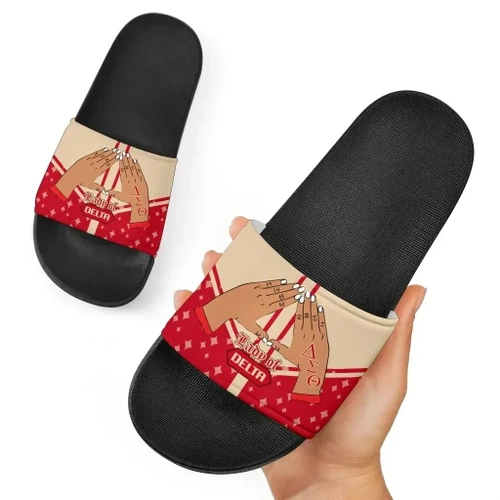 Gettee Sandal - Delta Sigma Theta Hand Sign Slide Sandals A31