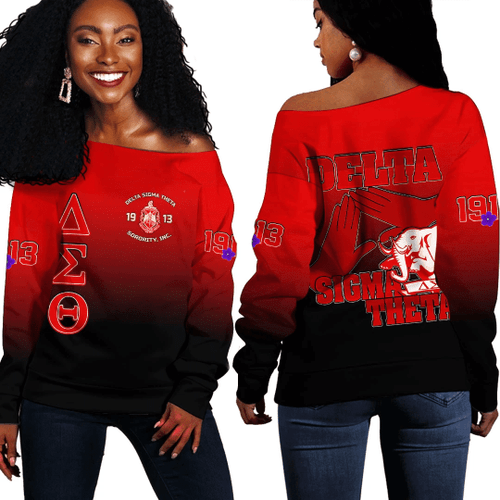 Africa Zone Sweatshirt - Delta Sigma Theta Off Shoulder Sweaters A31