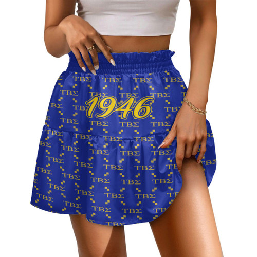 Greeklife Skirt - Tau Beta Sigma Band Sorority Monogram Pattern Spliced ​Skirt A31