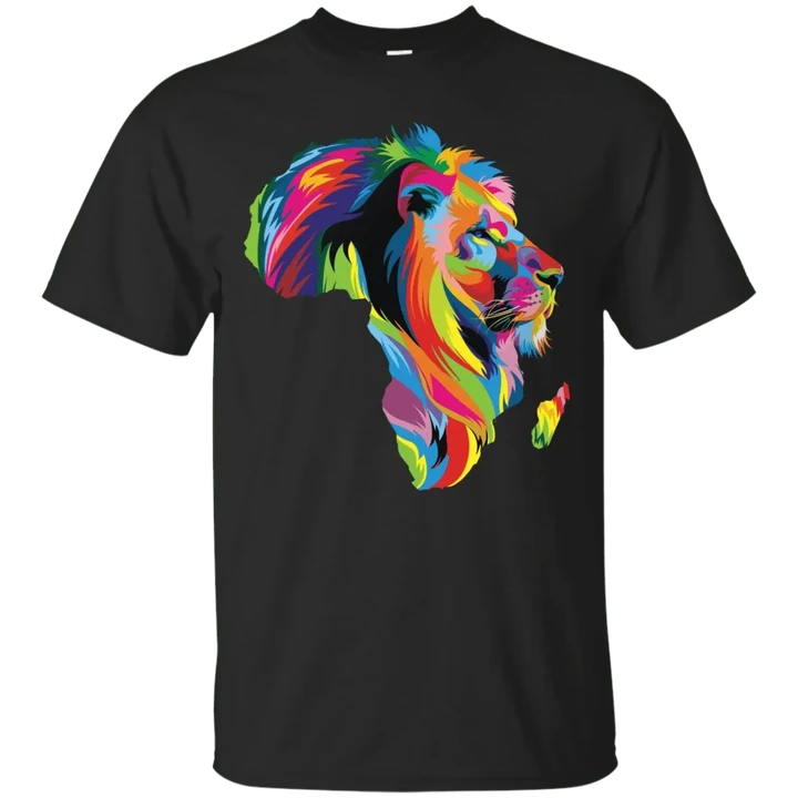 Lion Colorful Map T-shirt