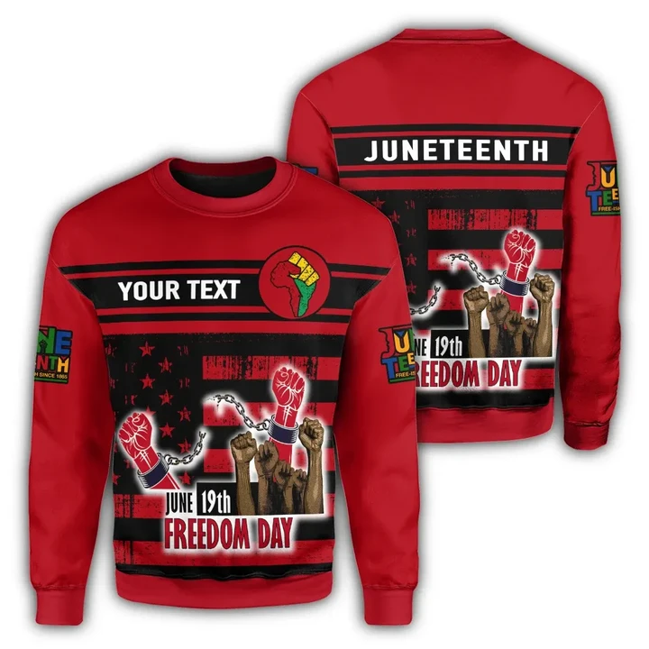 Personalised Juneteenth Since 1865 Sweatshirt | Africazone.store