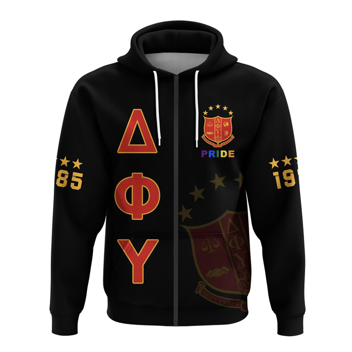 Africa Zone Hoodie - DELTA PHI UPSILON ZIP HOODIE PRIDE