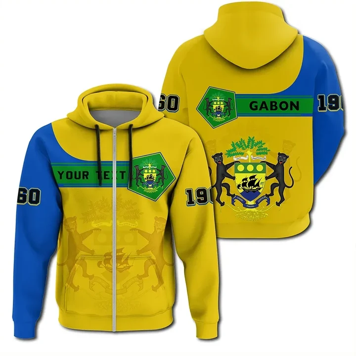 Gabon Zip Hoodie Pentagon Style | Africazone.store