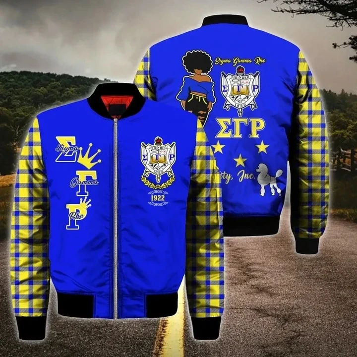 Africa Zone Jacket - Sgroyal Woman And Poodle Sleeve Zip Bomber Jacket J5