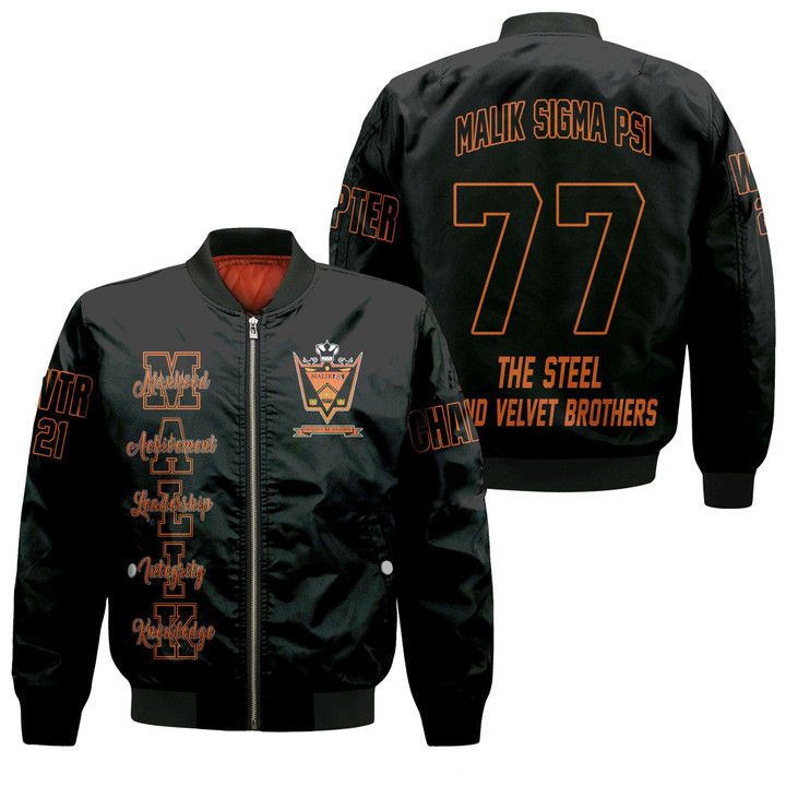 (Custom)  Africazone Jacket - Malik Sigma Psi Sleeve Zip Bomber Jacket A31 |  Africazone.com