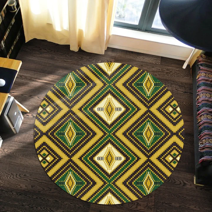 Noble Akokobaatan Kente Round Carpet