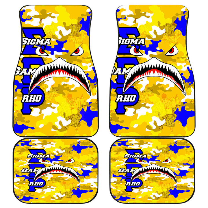 Africazone Front And Back Car Mats - Sigma Gamma Rho Full Camo Shark Front And Back Car Mats | Africazone
