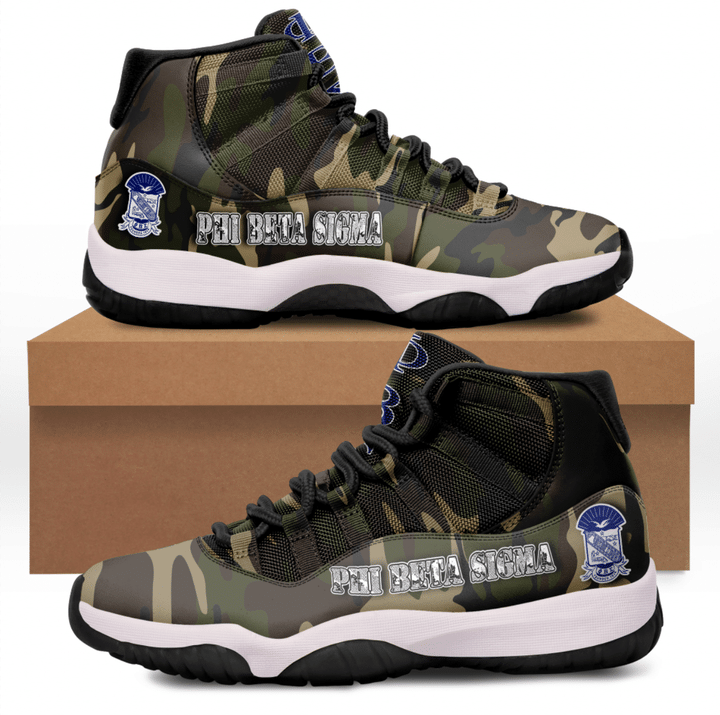 Africa Zone Shoes - Phi Beta Sigma Camouflage Sneakers J.11 A31  | Africazone.store”
