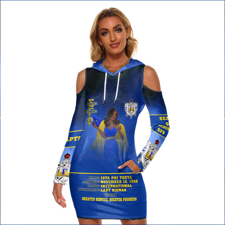Africazone Clothing - Sigma Gamma Rho Solgan  Women's Tight Dress A35 | Africazone