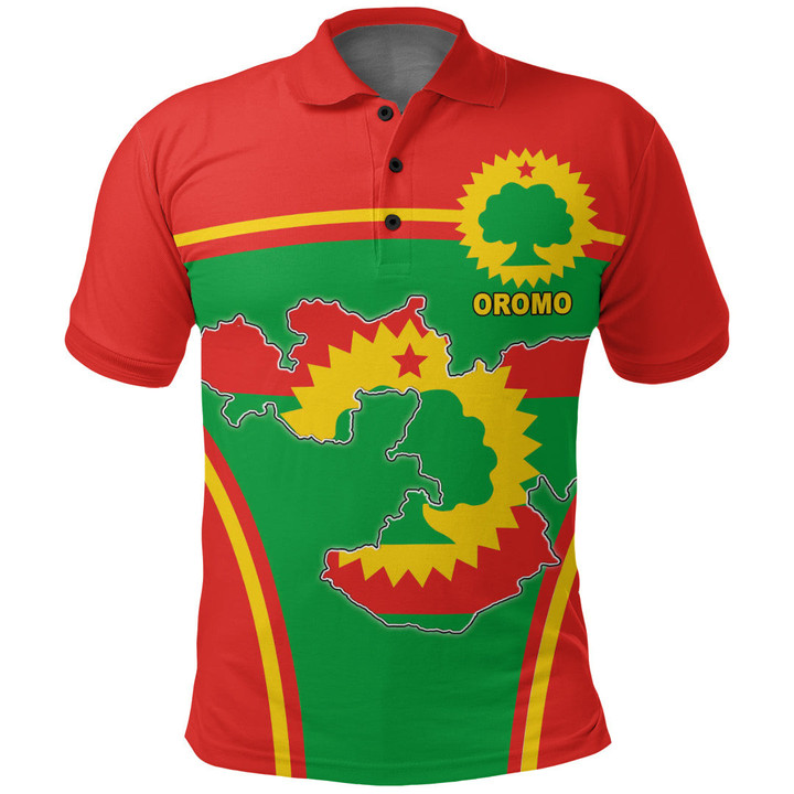 Africa Zone Clothing - Oromo Active Flag Polo Shirt A35