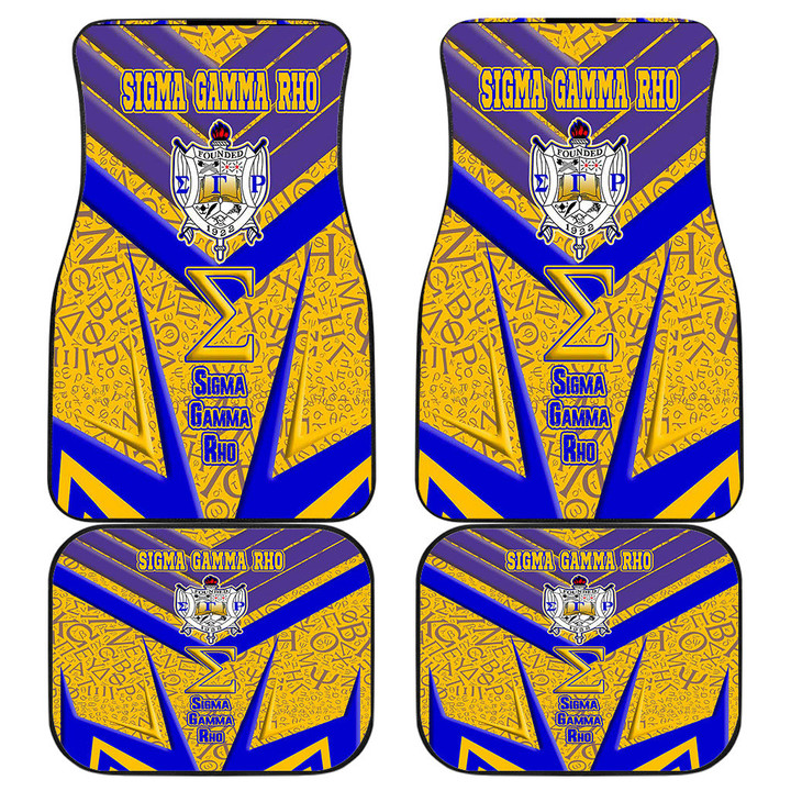 Africa Zone Front And Back Car Mats - Sigma Gamma Rho Sporty Style Front And Back Car Mats | africazone.store
