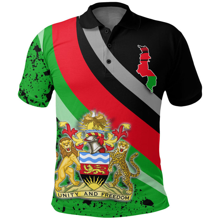 Africa Zone Clothing - Malawi Special Flag Polo Shirt A35