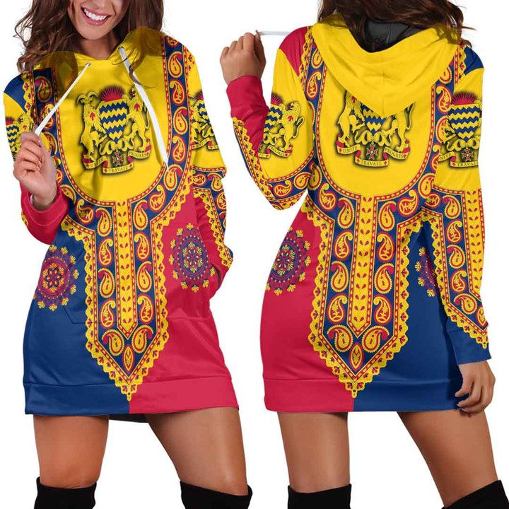 Africa Zone Clothing - Chad Dashiki Hoodie Dress A35