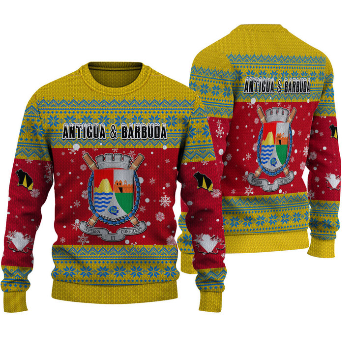 Africa Zone Clothing  - Antigua & Barbuda Christmas Knitted Sweater A31 | Africa Zone