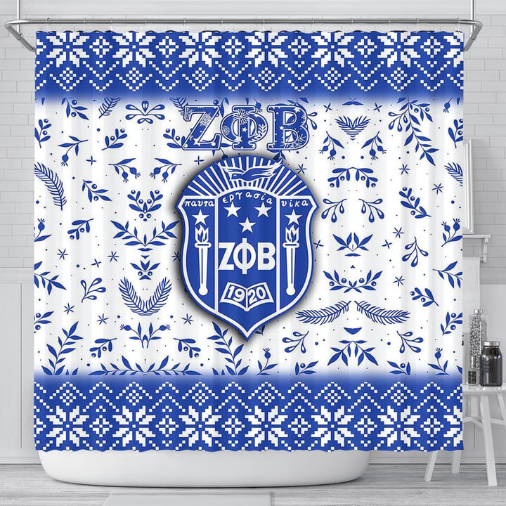 Africa Zone Shower Curtain - Zeta Phi Beta Christmas Shower Curtain | africazone.store
