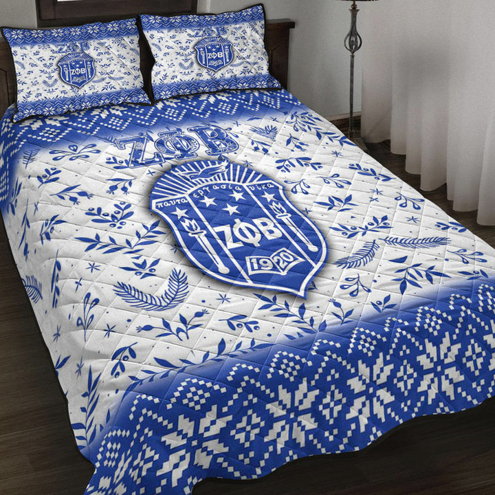 Africa Zone Quilt Bed Set - Zeta Phi Beta Christmas Quilt Bed Set | africazone.store
