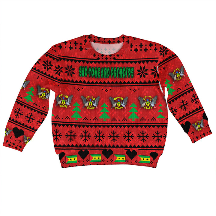 Afirca Zone Clothing - Sao Tome and Principe Christmas Kid Sweater A35