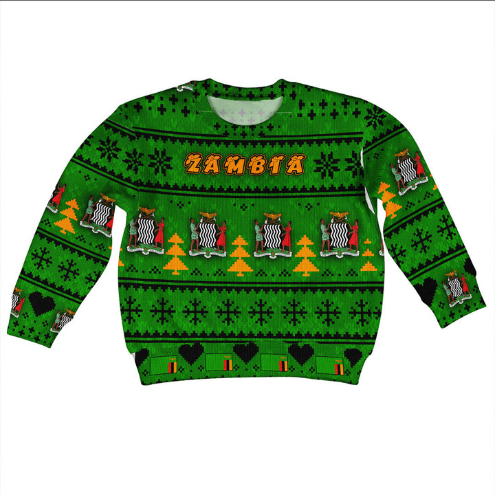 Afirca Zone Clothing - Zambia Christmas Kid Sweater A35