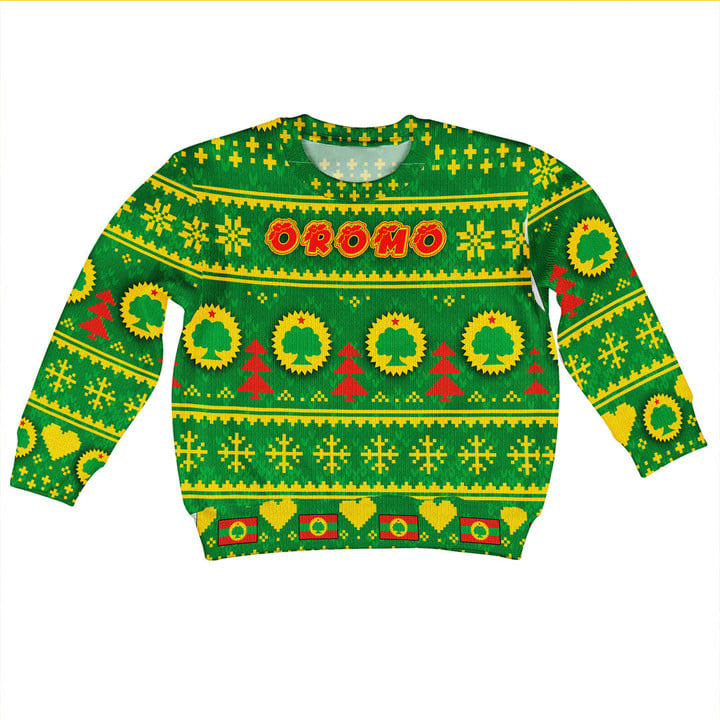 Afirca Zone Clothing - Oromo Christmas Kid Sweater A35