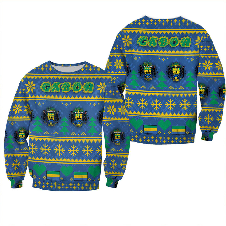 Africa Zone Clothing - Gabon Christmas Sweatshirt A35