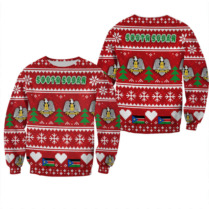 Africa Zone Clothing - South Sudan Christmas Sweatshirt A35