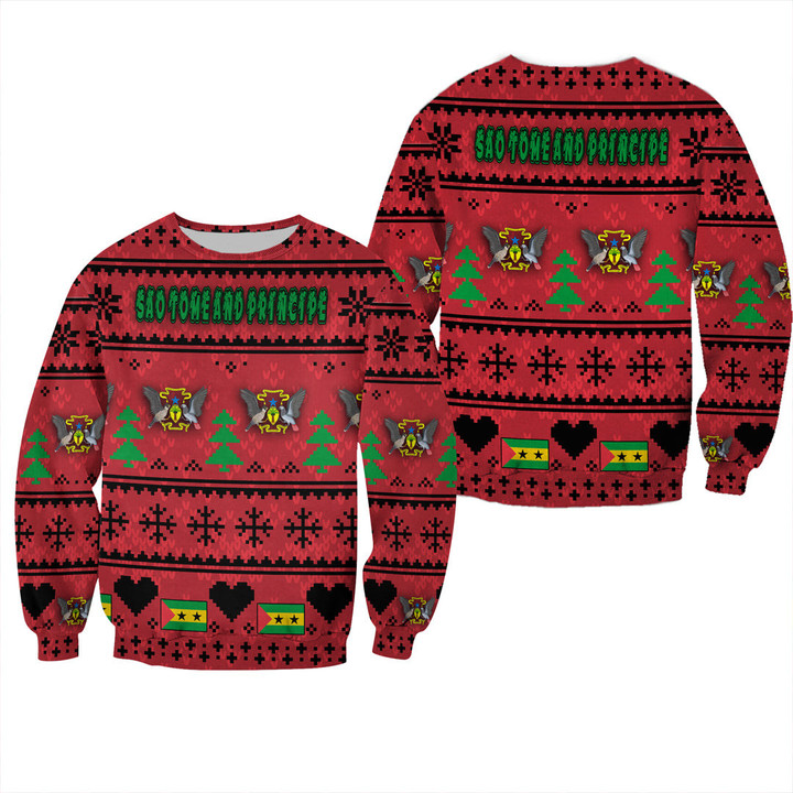 Africa Zone Clothing - Sao Tome and Principe Christmas Sweatshirt A35