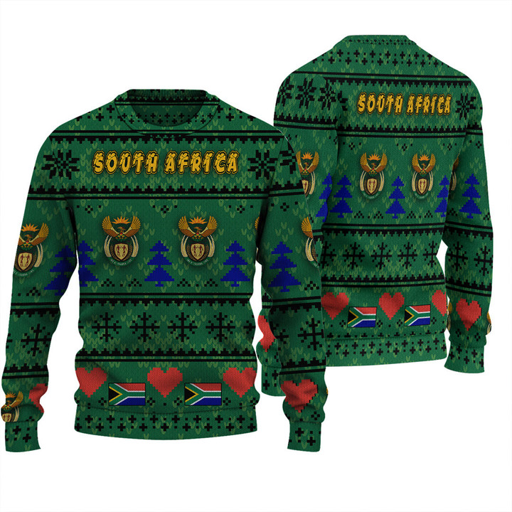 Africa Zone Clothing - South Africa Christmas Knitted Sweater A35