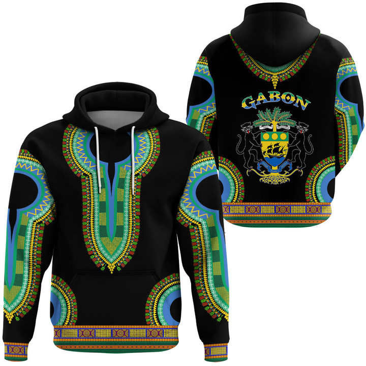 Africa Zone Clothing - Gabon Dashiki Hoodie A95