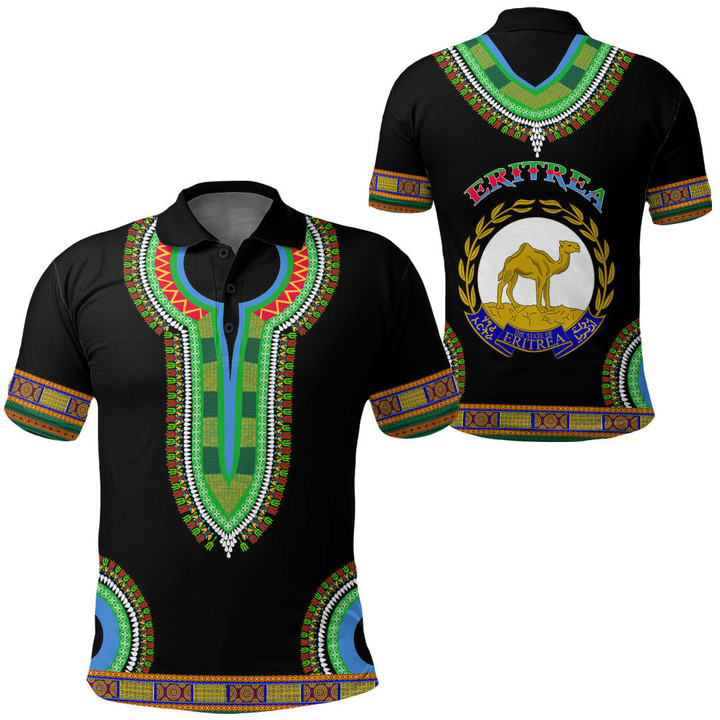 Africa Zone Clothing - Eritrea Dashiki Polo Shirts A95