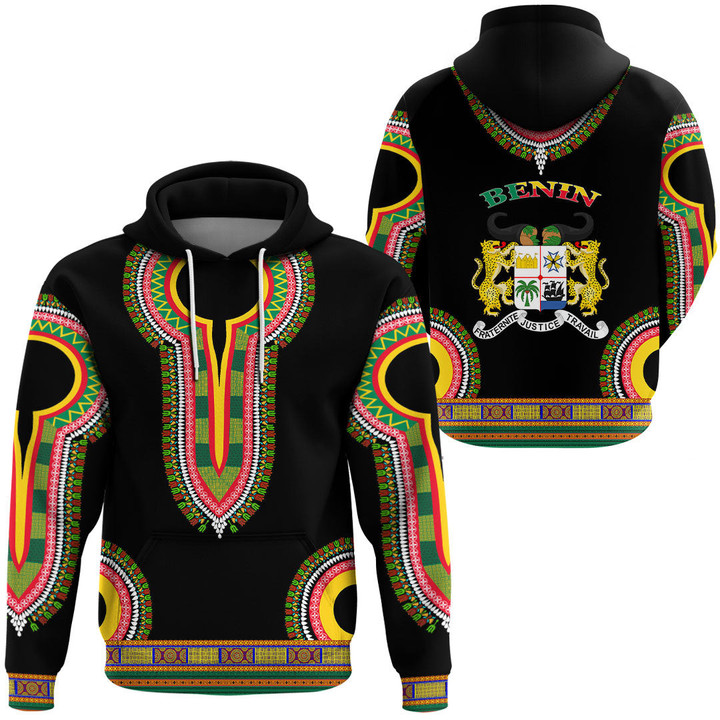 Africa Zone Clothing - Benin Dashiki Hoodie A95