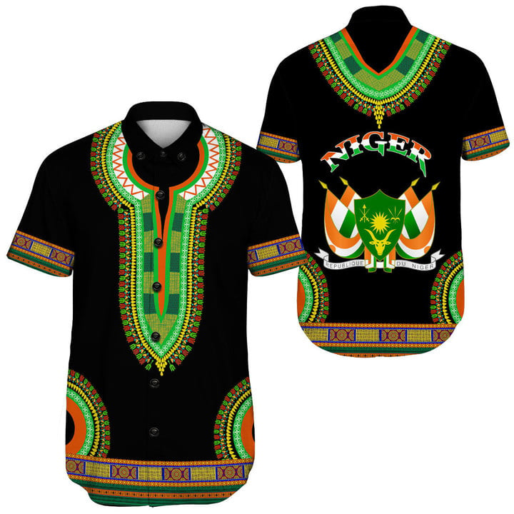 Africa Zone Clothing - Niger Dashiki Short Sleeve Shirt A95