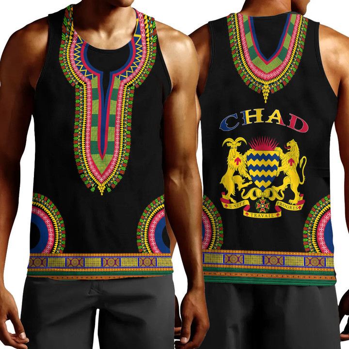 Africa Zone Clothing - Chad Dashiki Tank Top A95