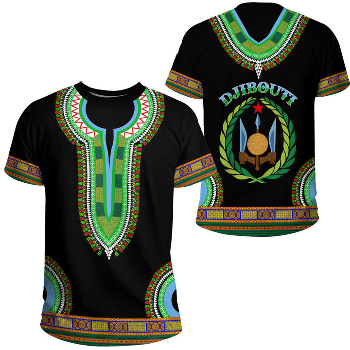 Africa Zone Clothing - Djibouti Dashiki T-shirt A95