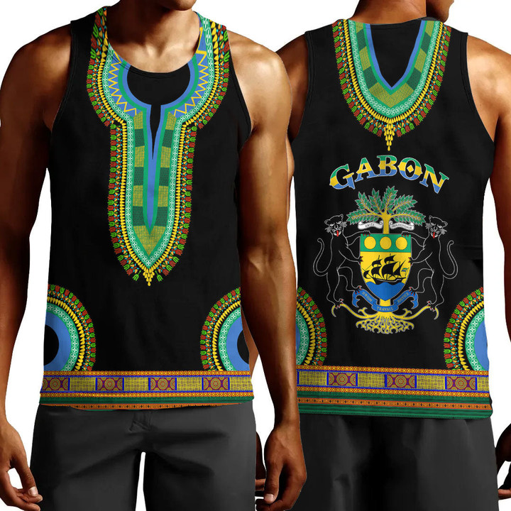Africa Zone Clothing - Gabon Dashiki Tank Top A95
