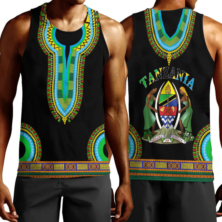 Africa Zone Clothing - Tanzania Dashiki Tank Top A95