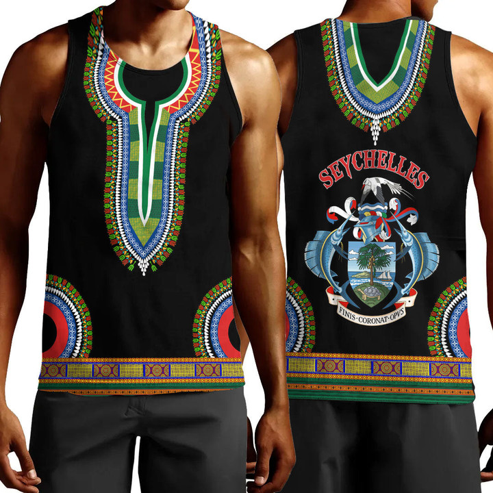Africa Zone Clothing - Seychelles Dashiki Tank Top A95
