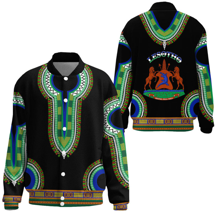 Africa Zone Clothing - Lesotho Dashiki Thicken Stand-Collar Jacket A95