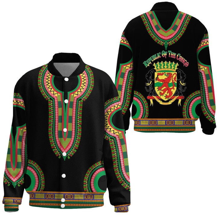 Africa Zone Clothing - Republic Of The Congo Dashiki Thicken Stand-Collar Jacket A95