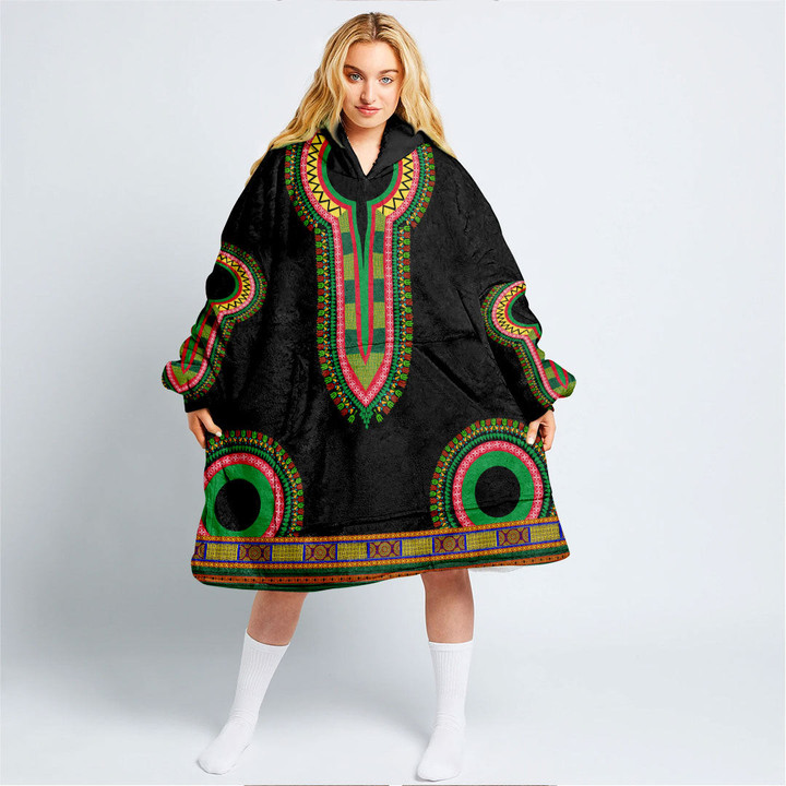 Africa Zone Clothing - Republic Of The Congo Dashiki Snug Hoodie A95