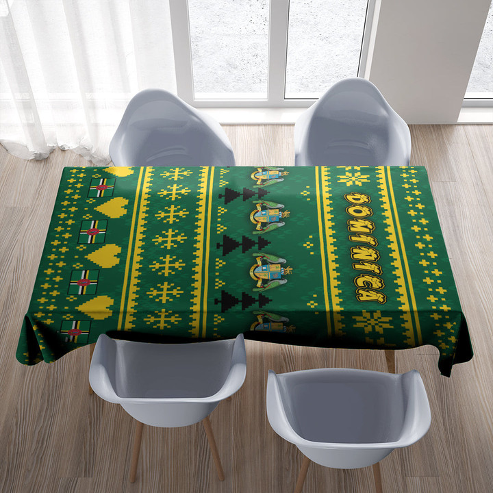 1sttheworld Christmas - Dominica Christmas Tablecloth A35