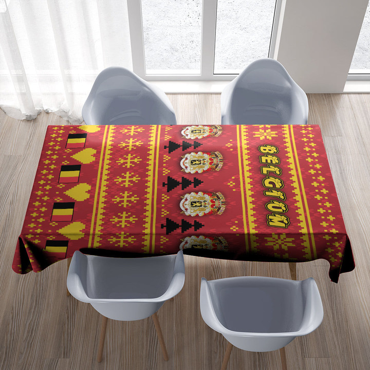 1sttheworld Christmas - Belgium Christmas Tablecloth A35